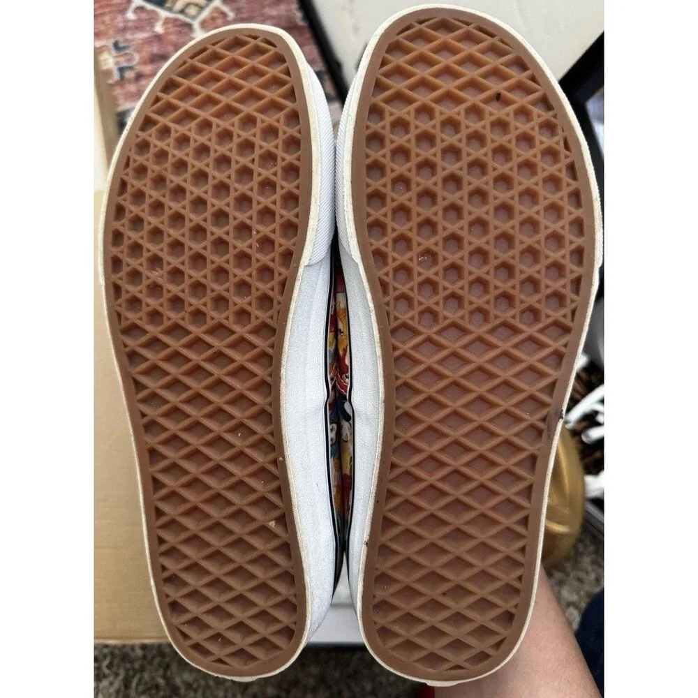 EUC W/BOX Disney Vans W8.5 M7 Princess Authentic All Over Print Sneakers Shoes